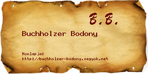 Buchholzer Bodony névjegykártya